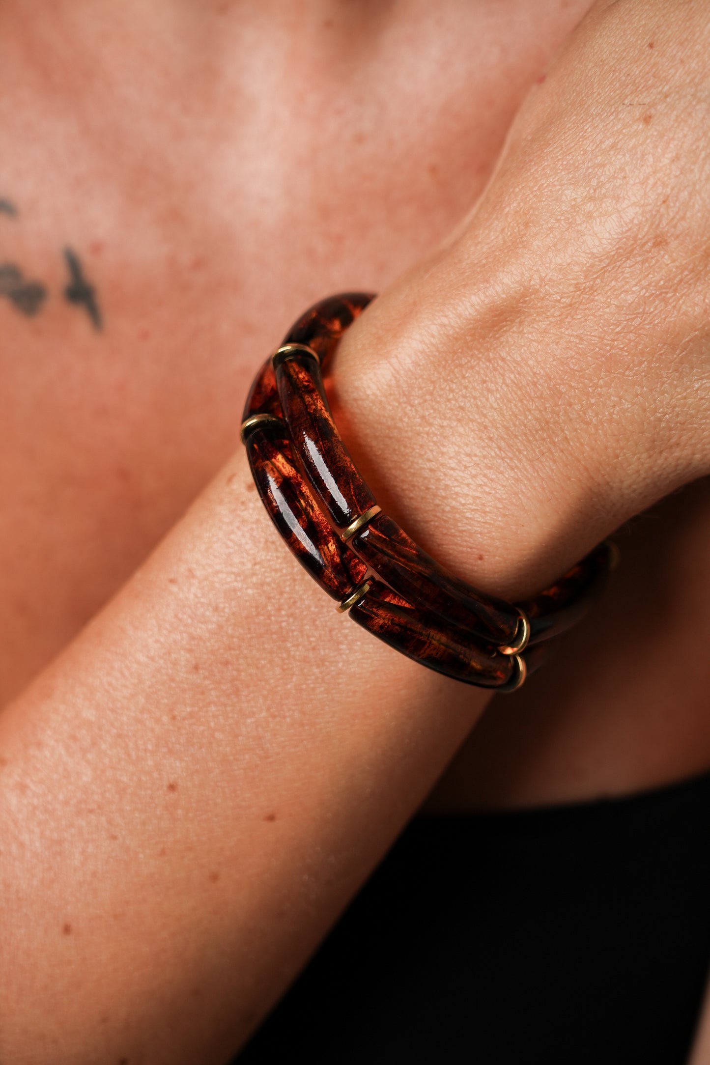 Amber Glow - βραχιόλι stainless steel