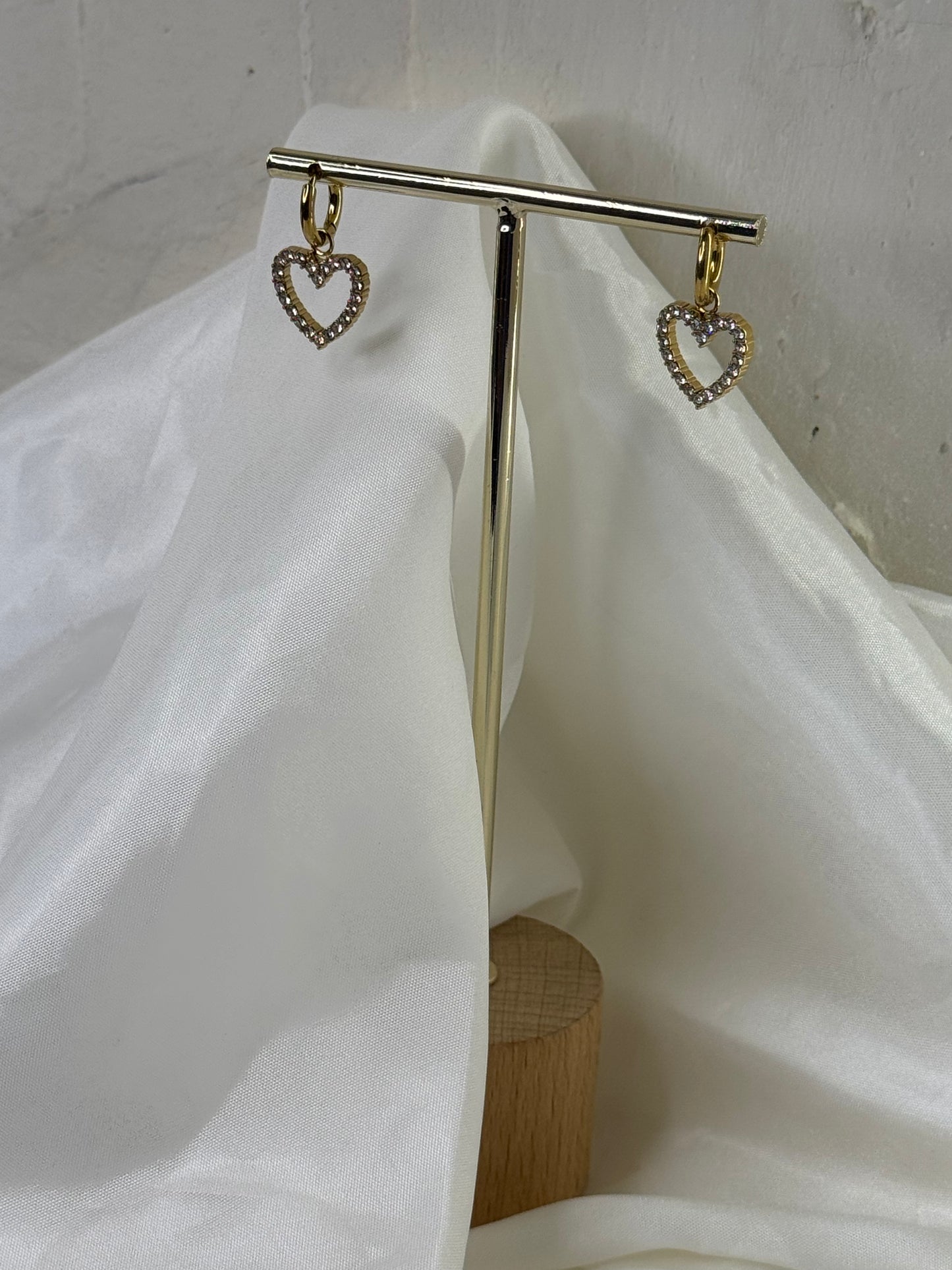 Sparkling Heart - σκουλαρίκια stainless steel