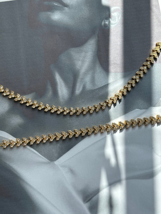 Golden Ivy - Σετ Κολιέ & Βραχιόλι stainless steel