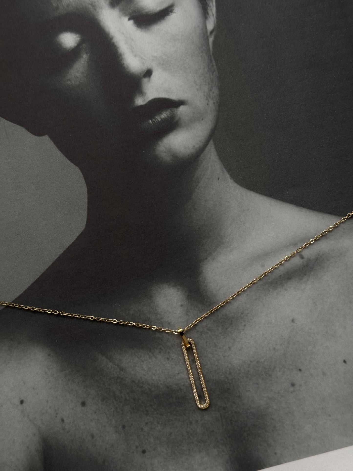 Crystal Link - κολιέ stainless steel