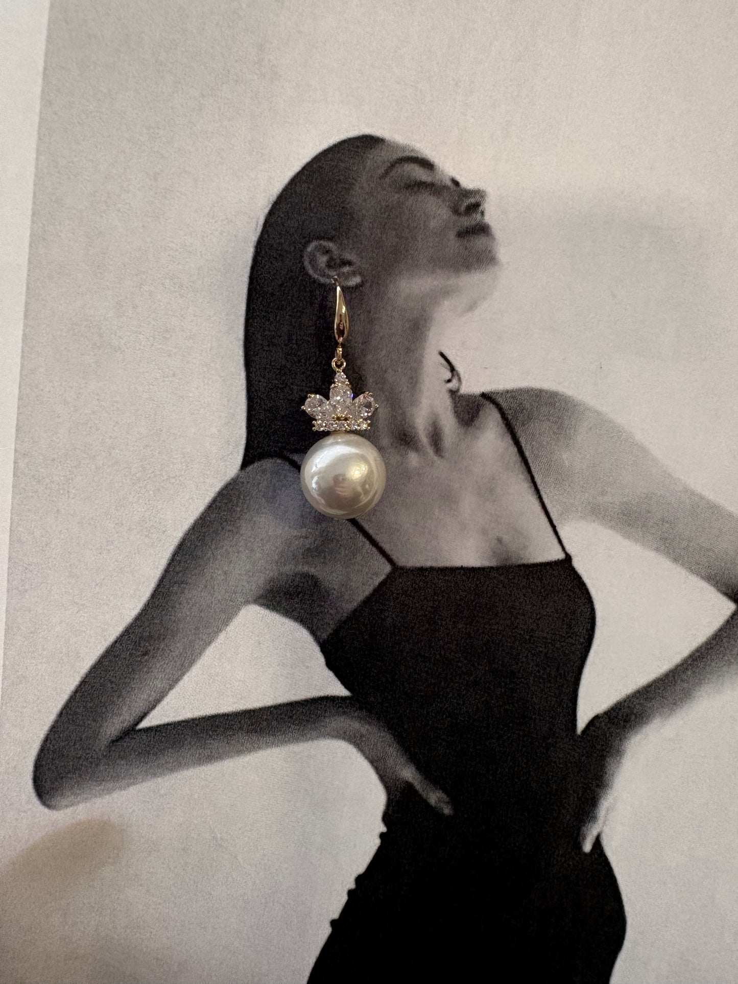 Royal Pearl Crown Earrings – Ατσάλινα Σκουλαρίκια