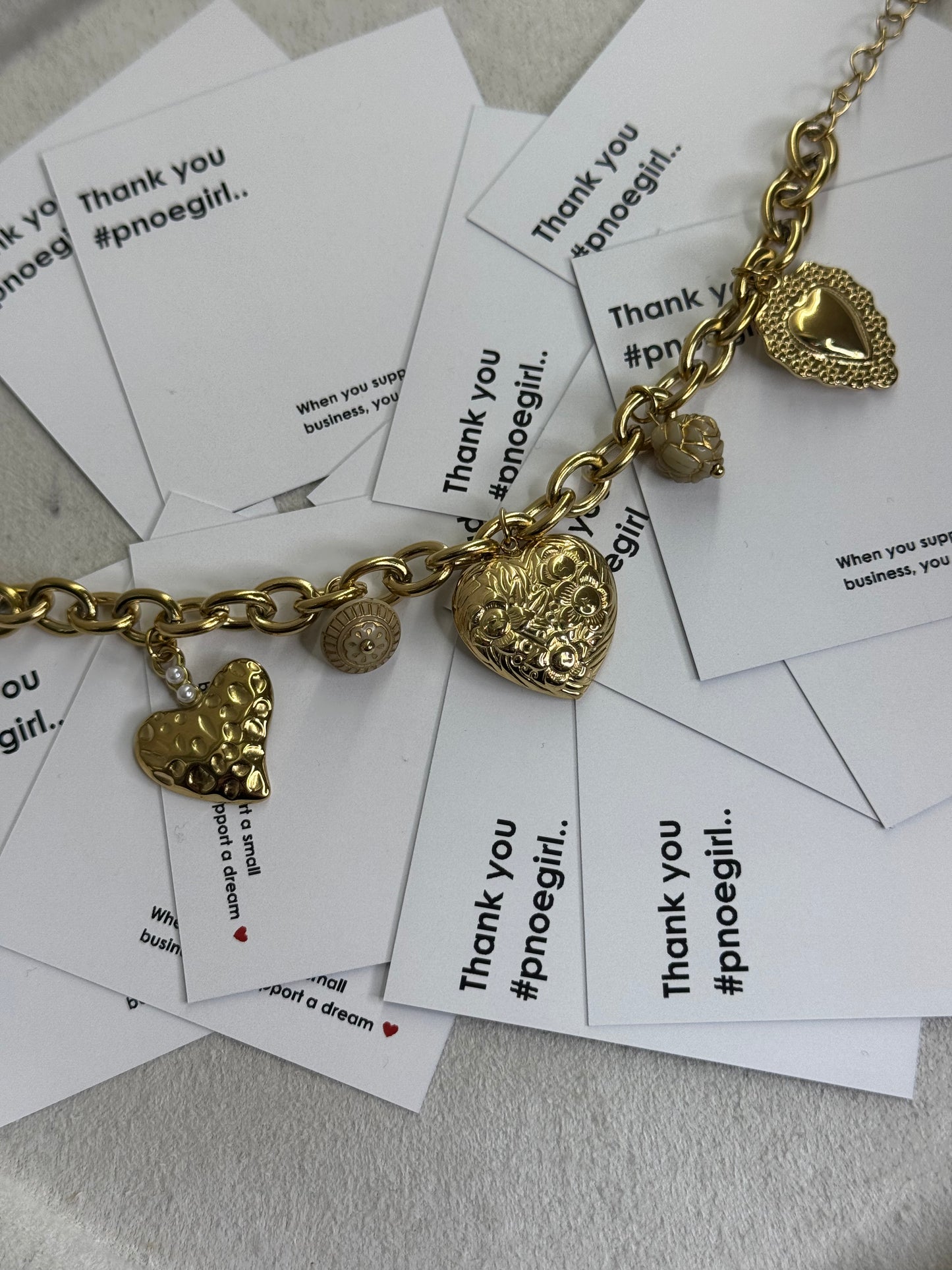 Golden Heartbeat - βραχιόλι stainless steel