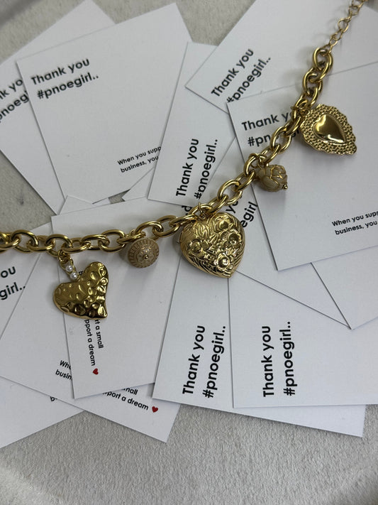 Golden Heartbeat - βραχιόλι stainless steel