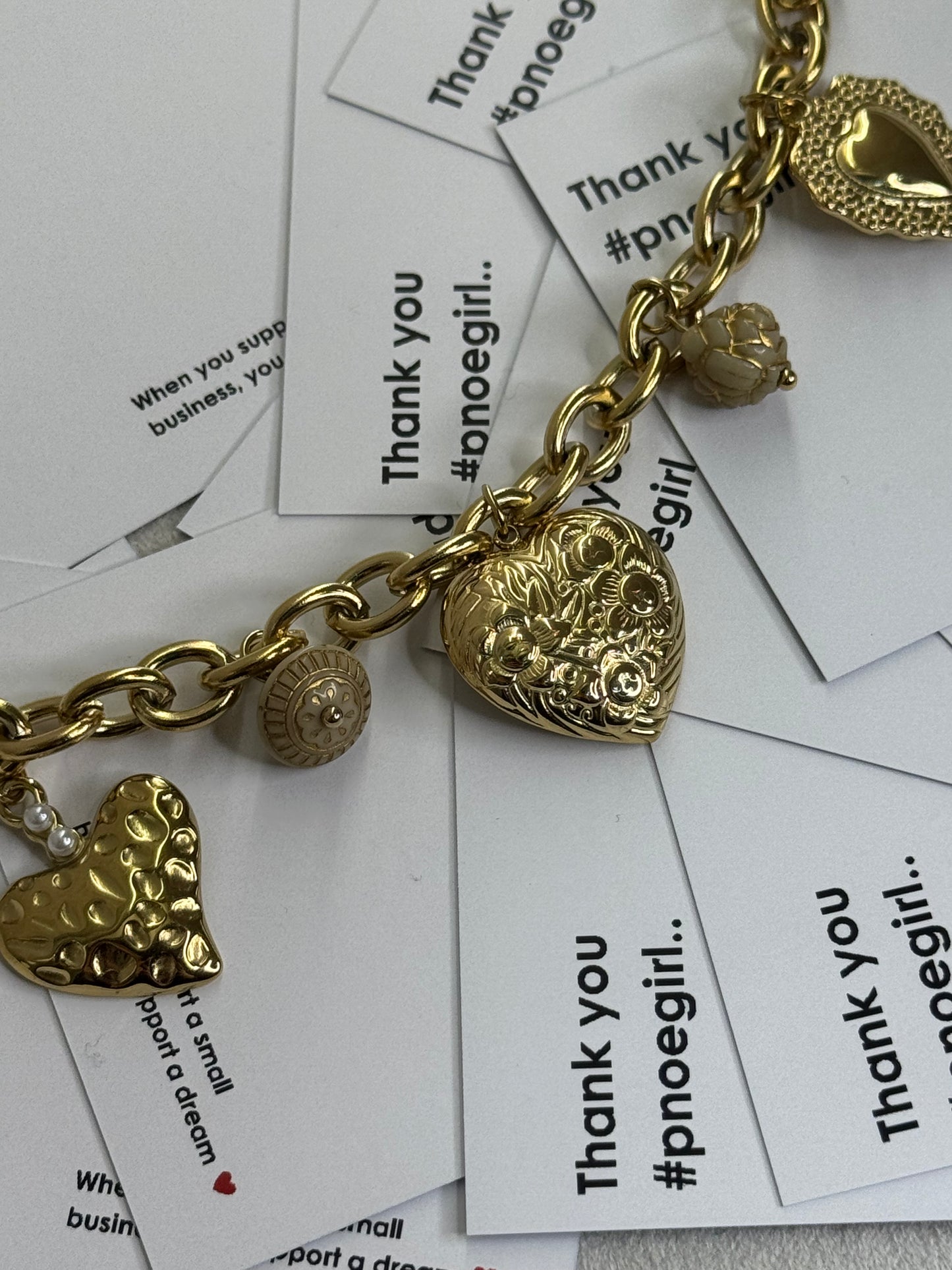 Golden Heartbeat - βραχιόλι stainless steel