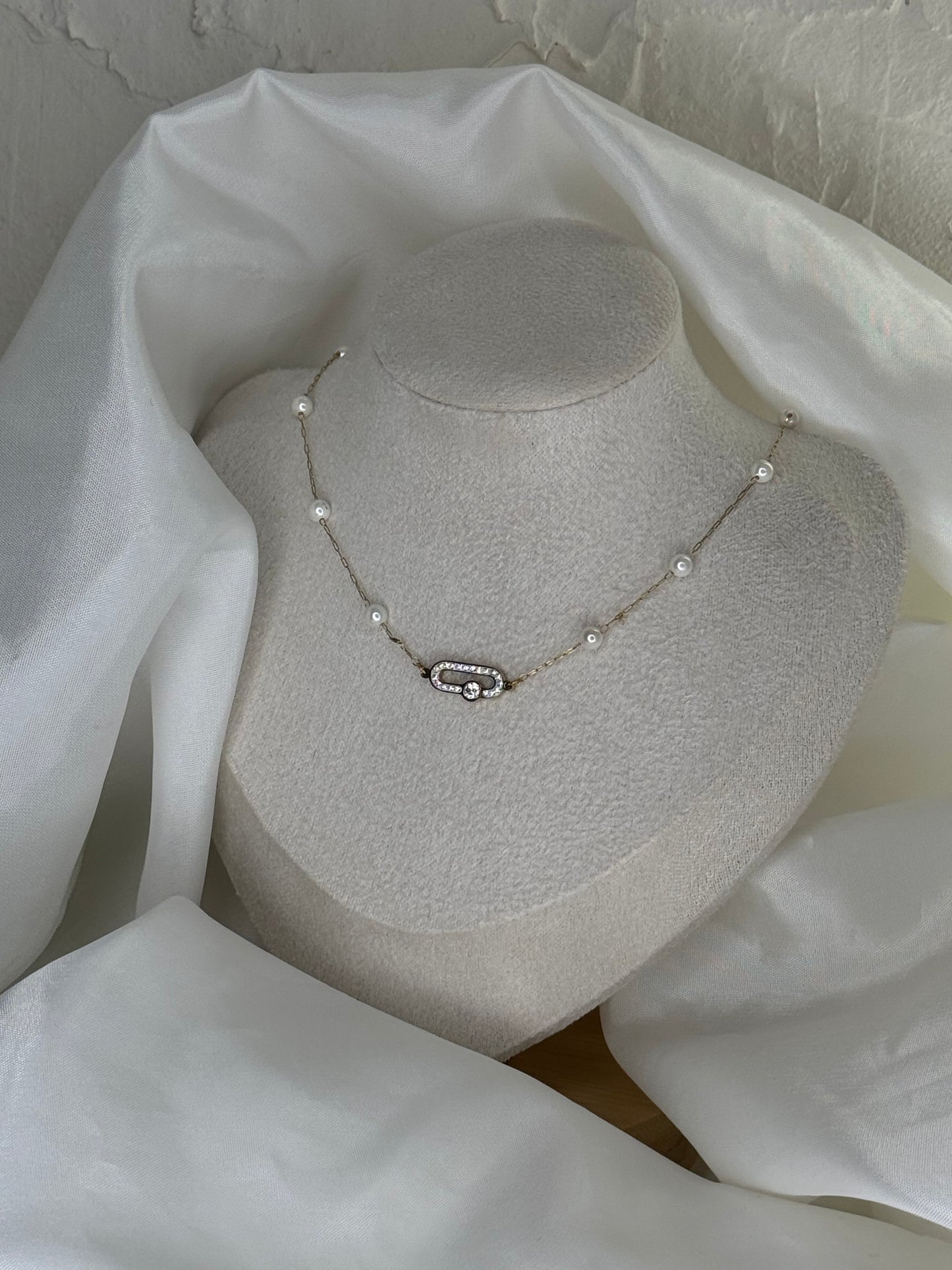 Pearl Embrace - κολιέ stainless steel