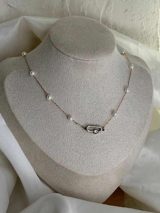 Pearl Embrace - κολιέ stainless steel
