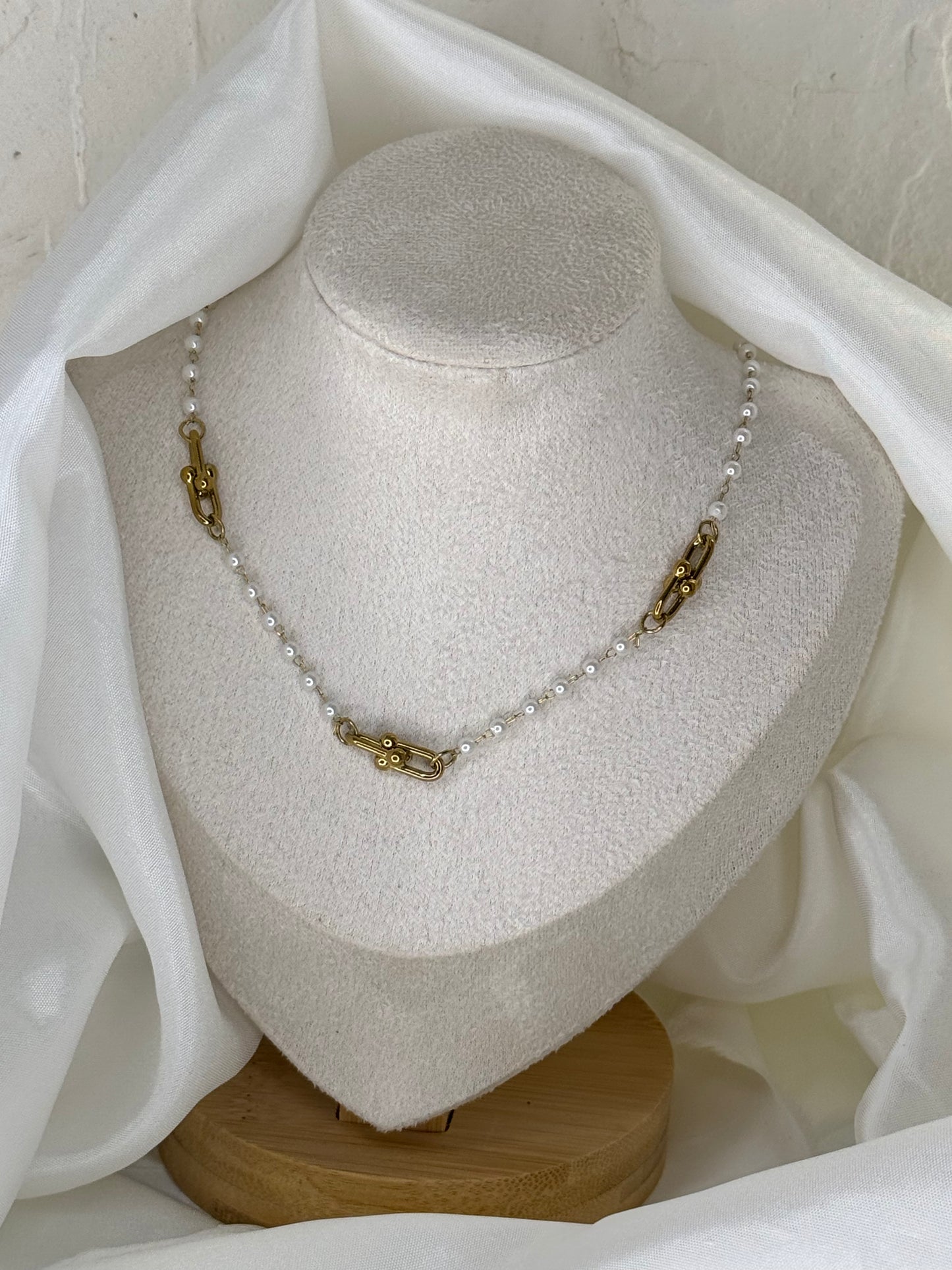 Pearl Link - κολιέ stainless steel