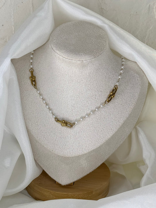 Pearl Link - κολιέ stainless steel