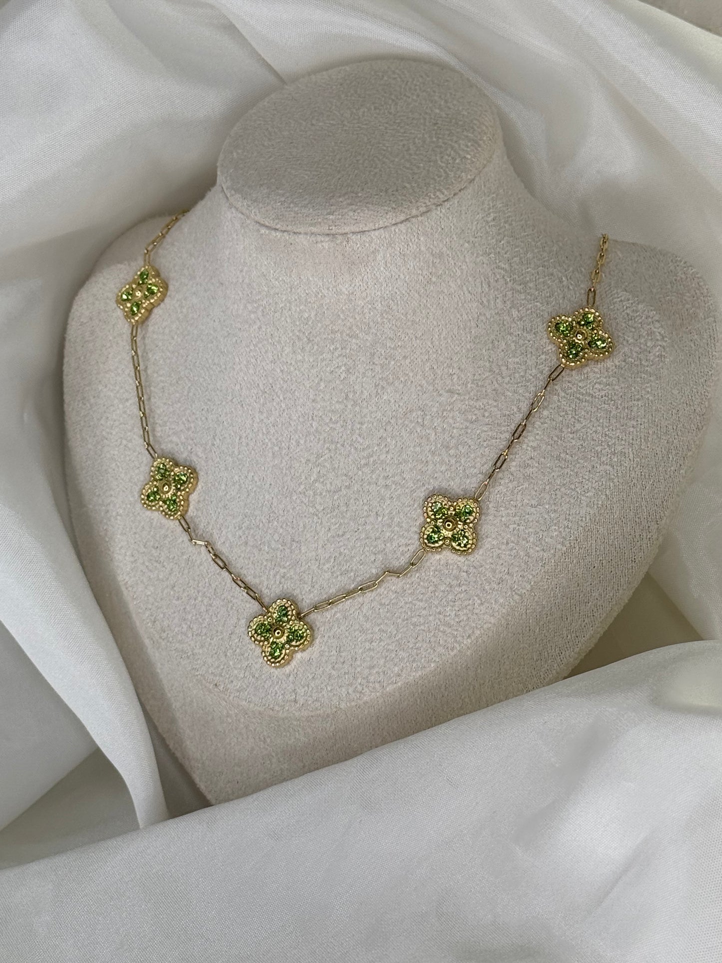 Emerald Bloom - κολιέ stainless steel