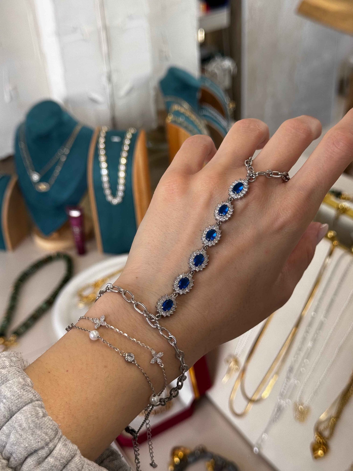 Blue Sapphire – Χειροποίητο Βραχιόλι designed by Kika