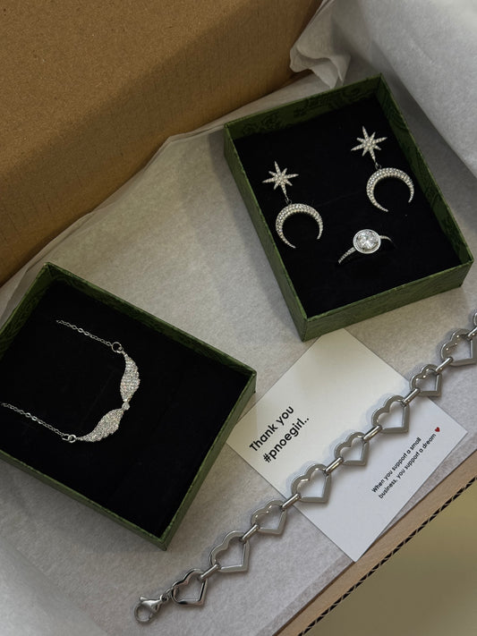 Viral Mystery box «Fall edition» 🍁 4 ατσάλινα κοσμήματα