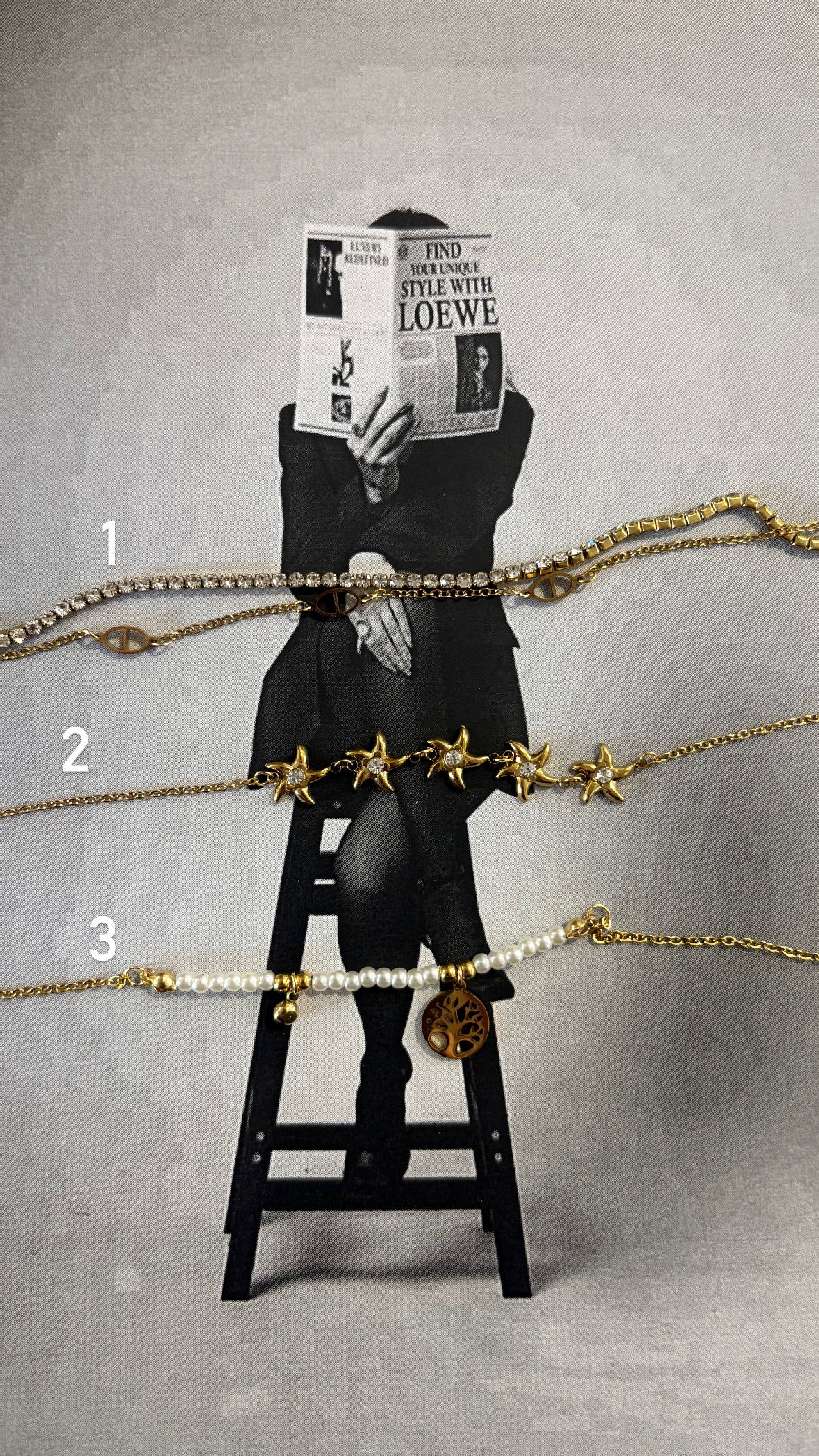 Glitter time - Ατσάλινο Βραχιόλι Ποδιού