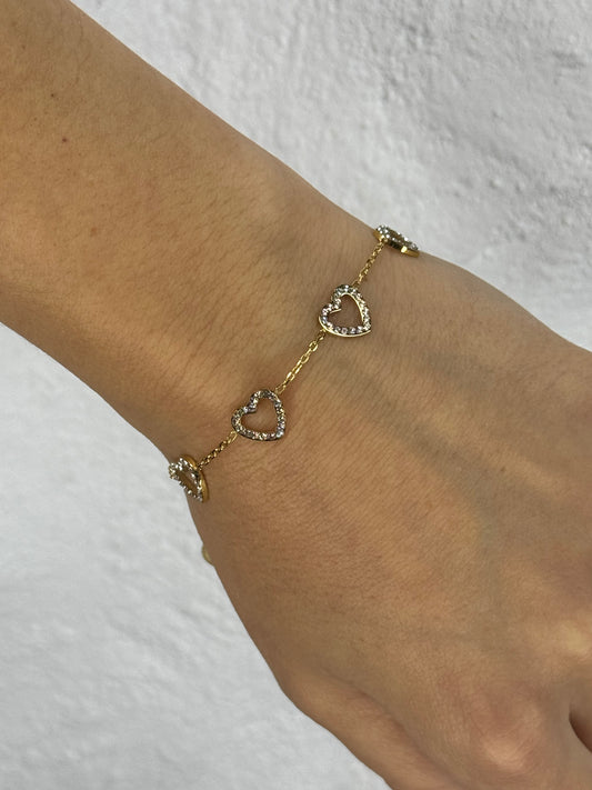Heartline Glow - βραχιόλι stainless steel