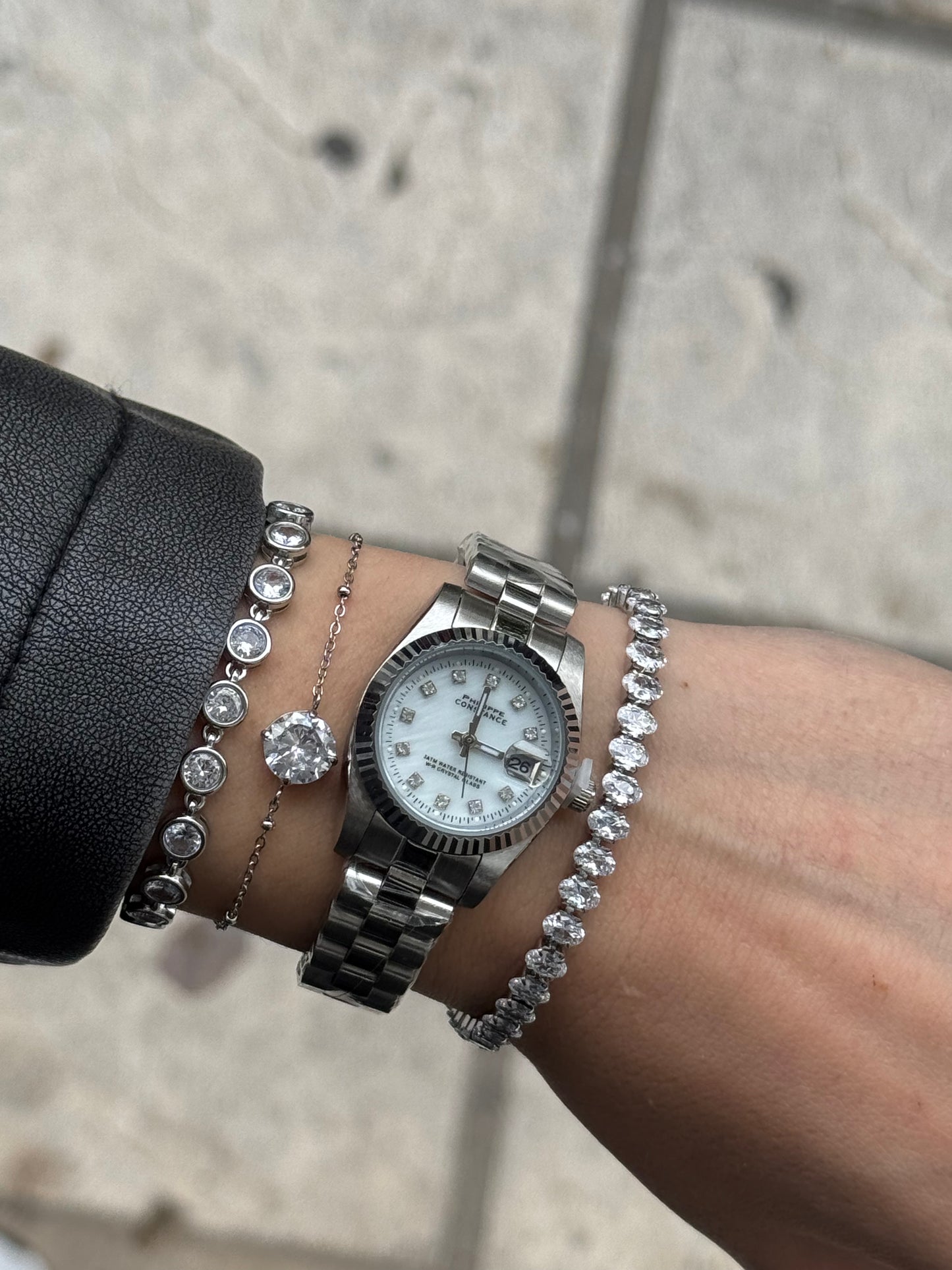 SILVER GRACE — Αδιάβροχο Premium Ρολόι Stainless Steel