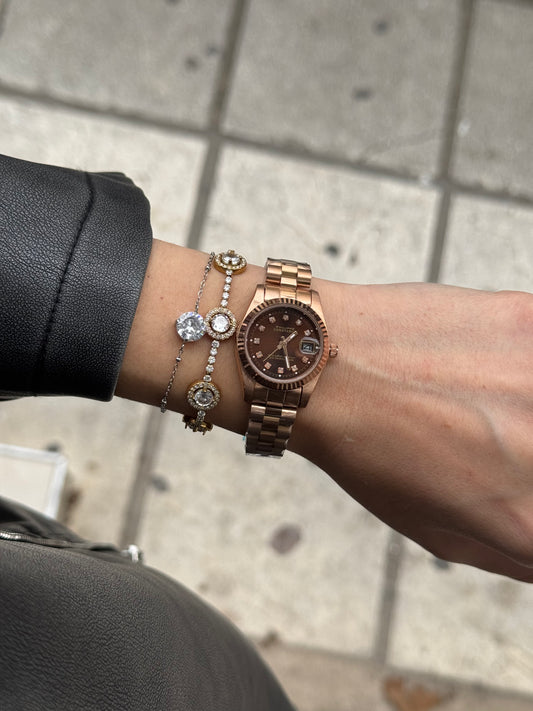 ROSE ELEGANCE — Αδιάβροχο Premium Ρολόι Stainless Steel