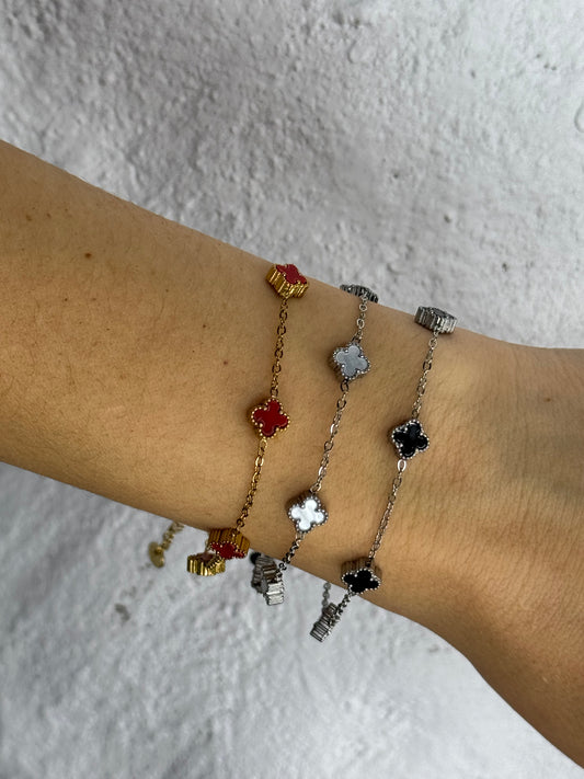 Clover Charm - βραχιόλι stainless steel