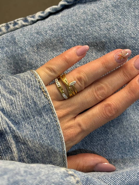 Golden Vibe-δαχτυλίδι stainless steel