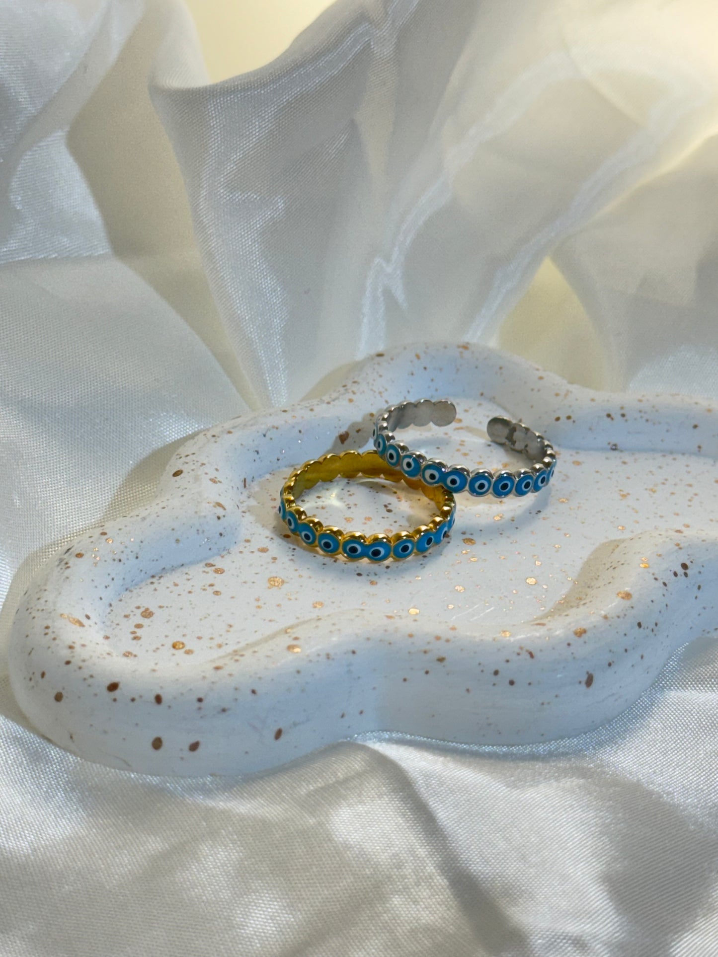 Δαχτυλίδι "Joyful Eyes" – Ατσάλινο με Μάτια, Pnoe Studio