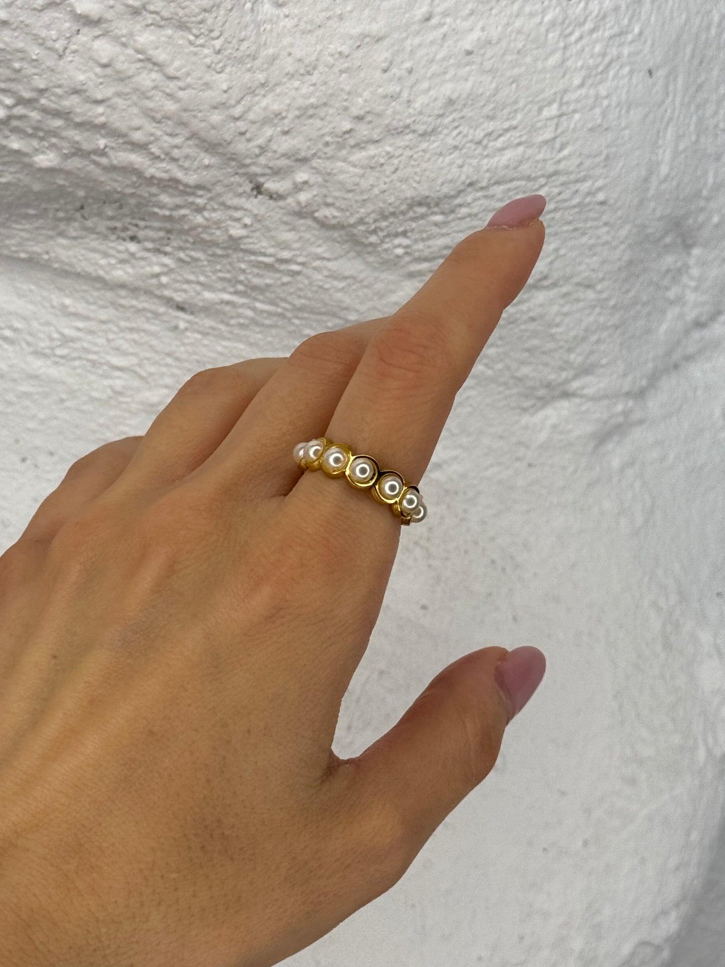 Eternal Pearl Loop - δαχτυλίδι stainless steel