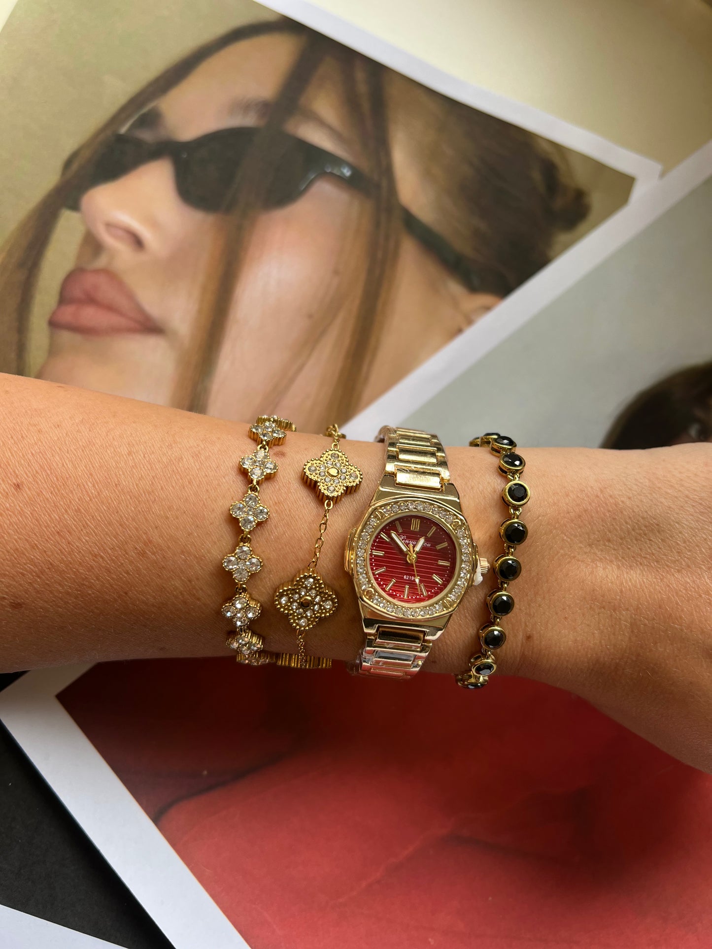 Crimson Tempo – Stainless Steel Watch