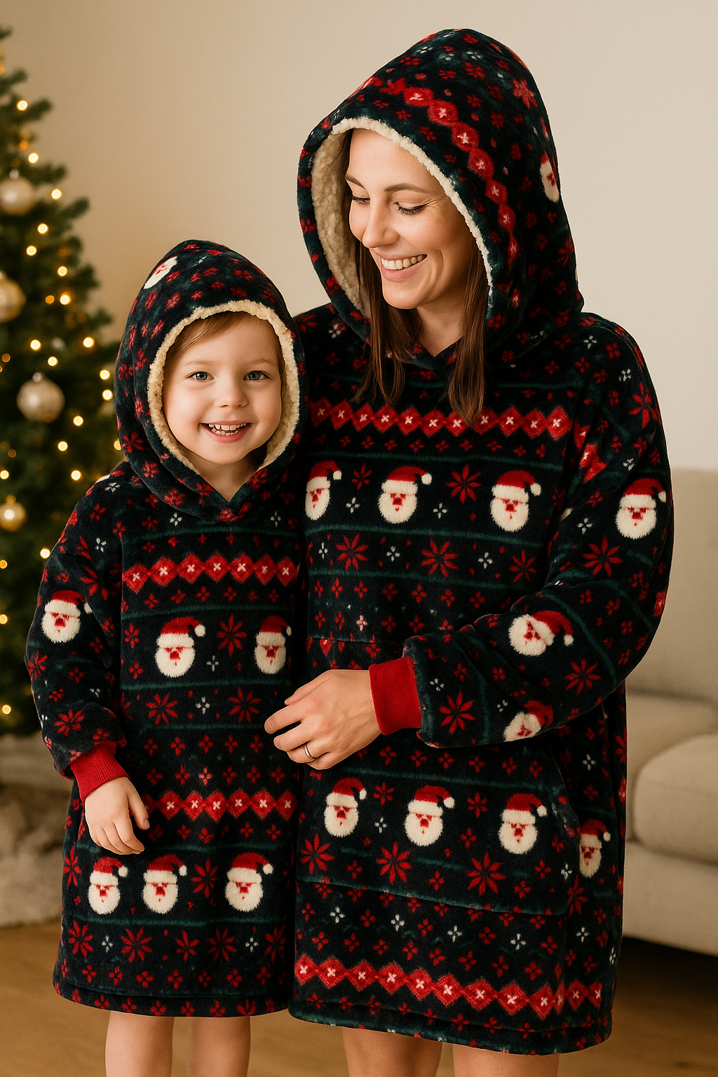Holiday Hug Kids Hoodie Blanket