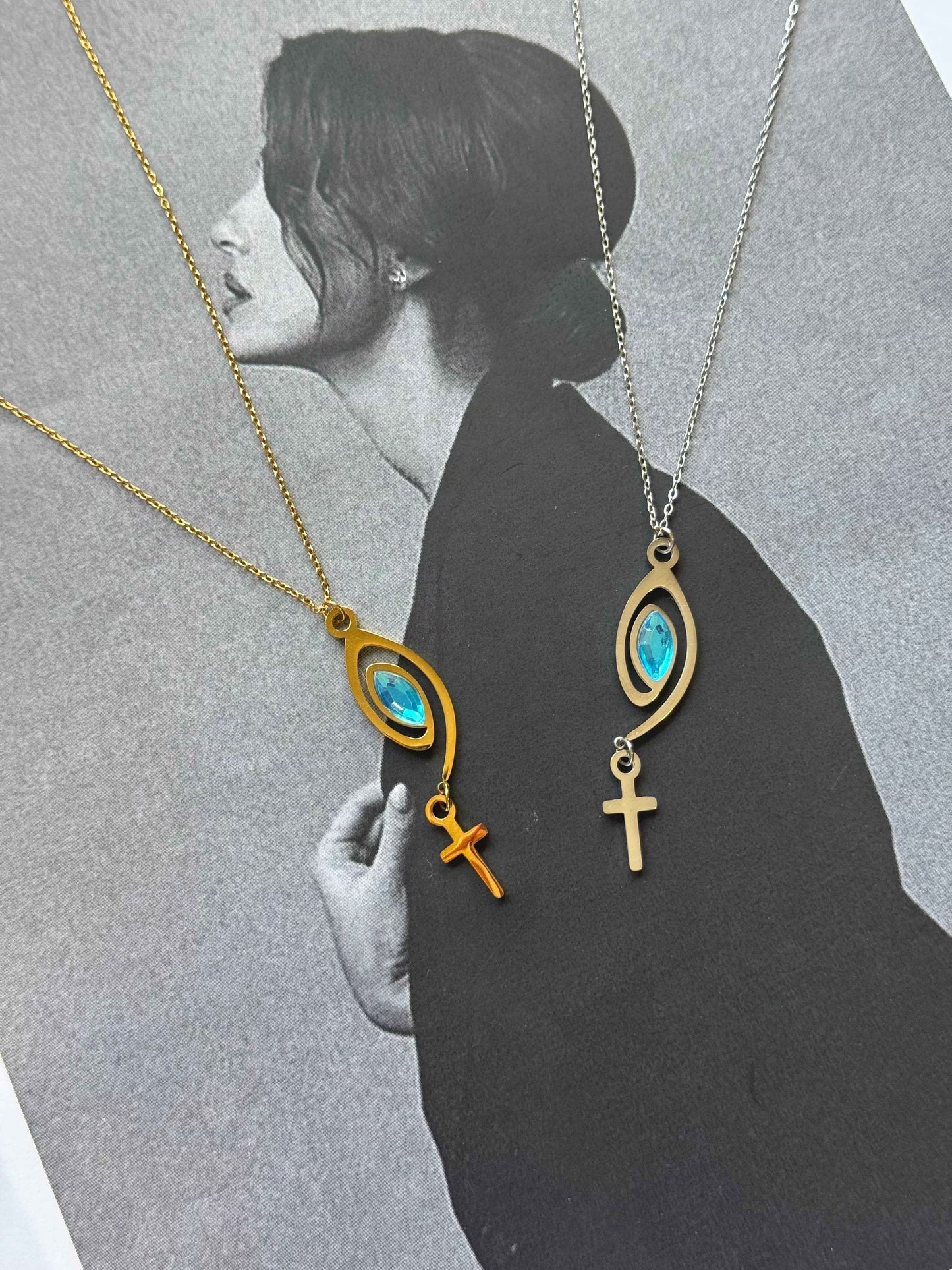 Divine Turquoise Eye – Κολιέ Stainless Steel