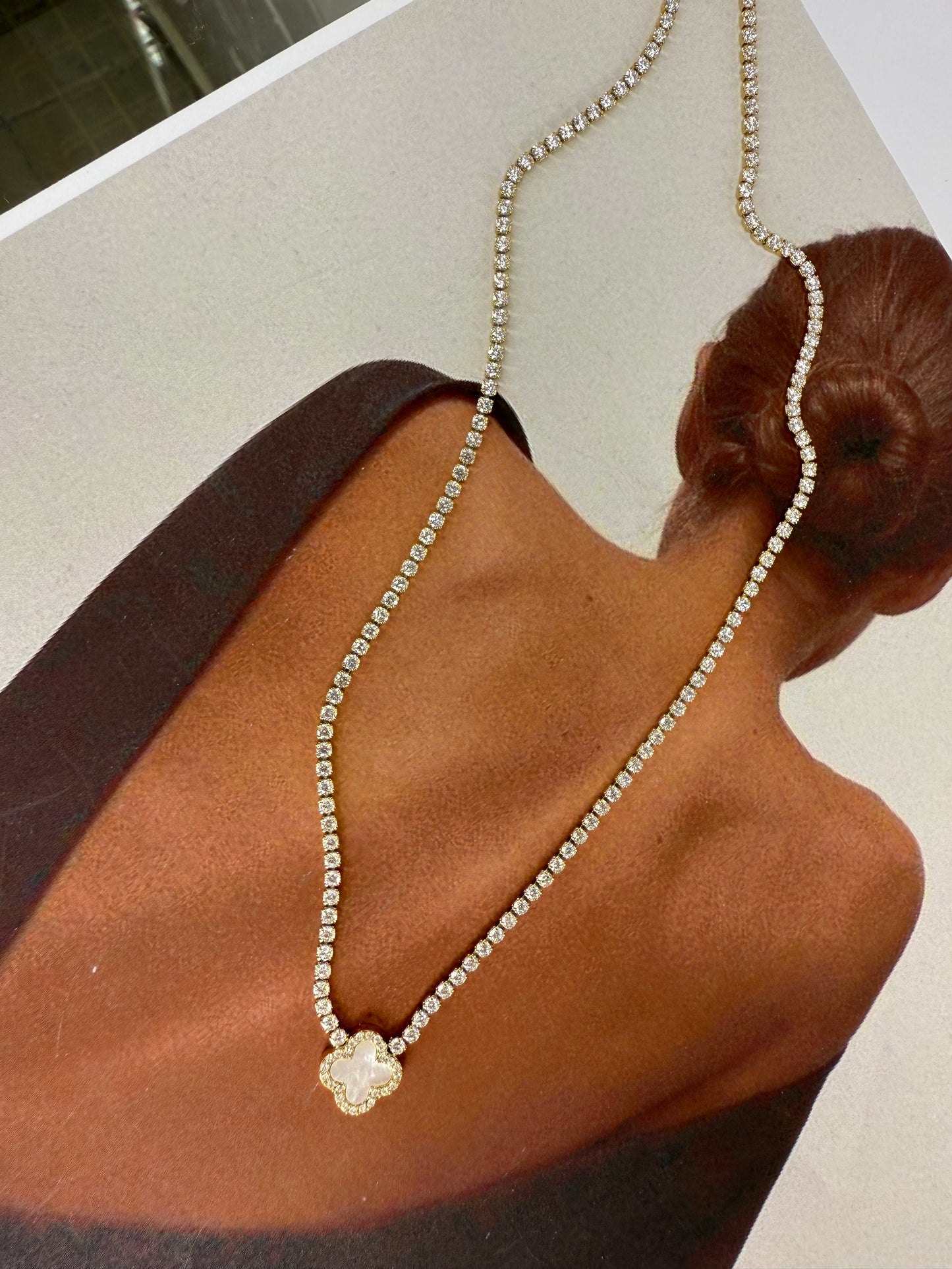 Clover Radiant Line – κολιέ stainless steel