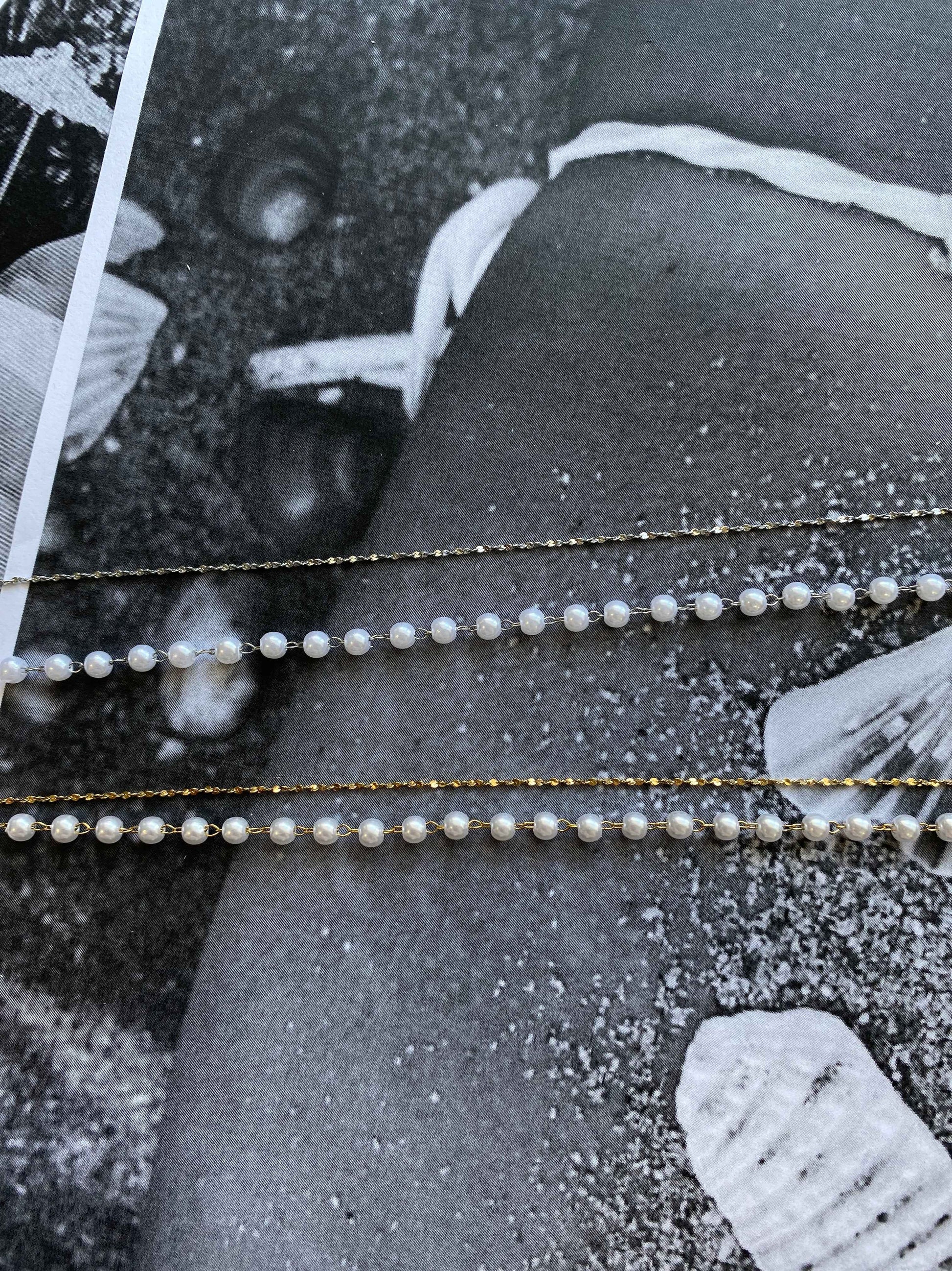 Ivory Pearl”  Ατσάλινη Αλυσίδα Ποδιού