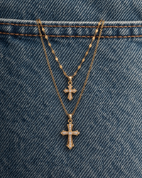 Cruz Dupla Sagrada - Διπλό Κολιέ Stainless Steel