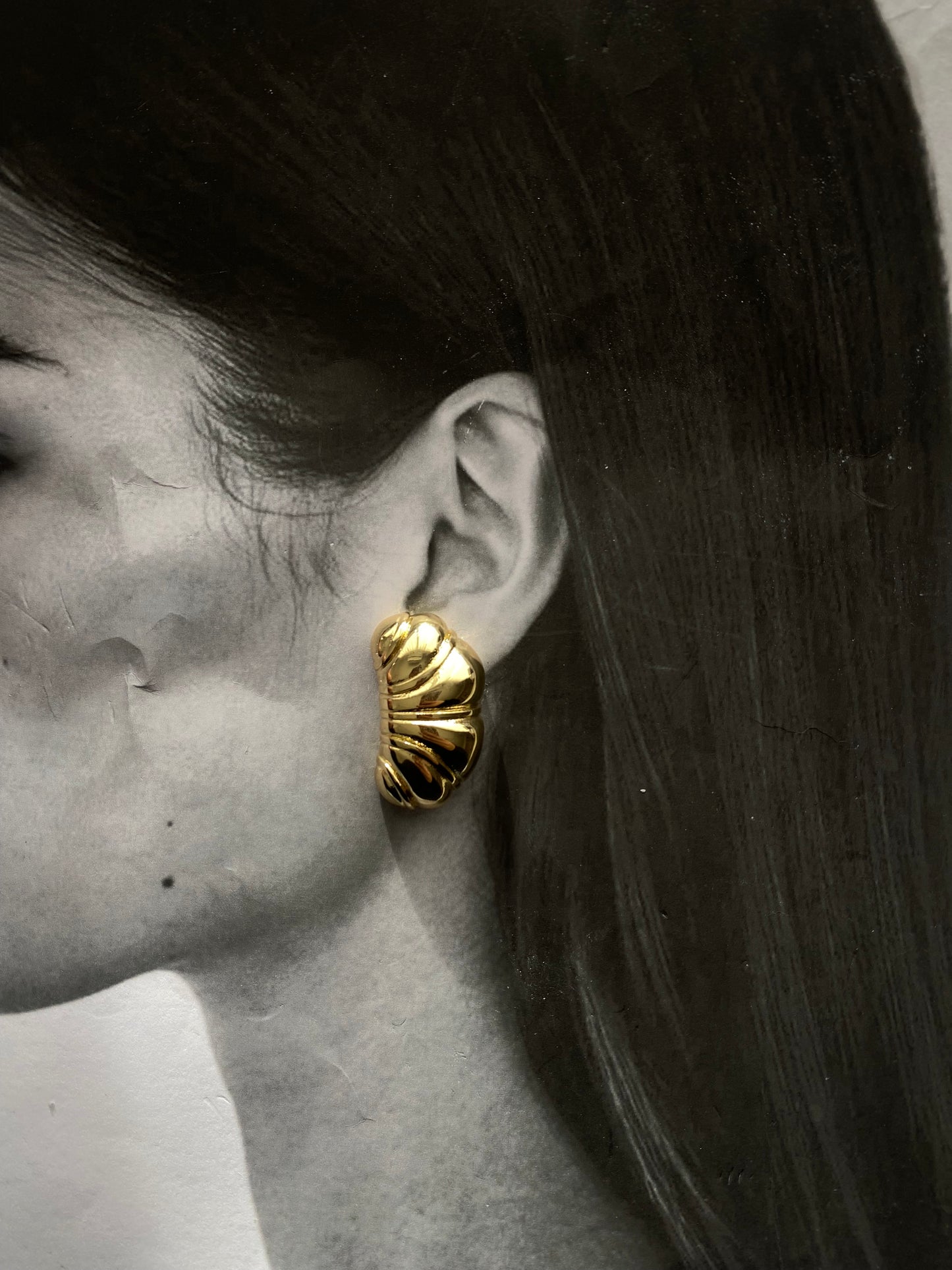 Croissant-σκουλαρίκια stainless steel