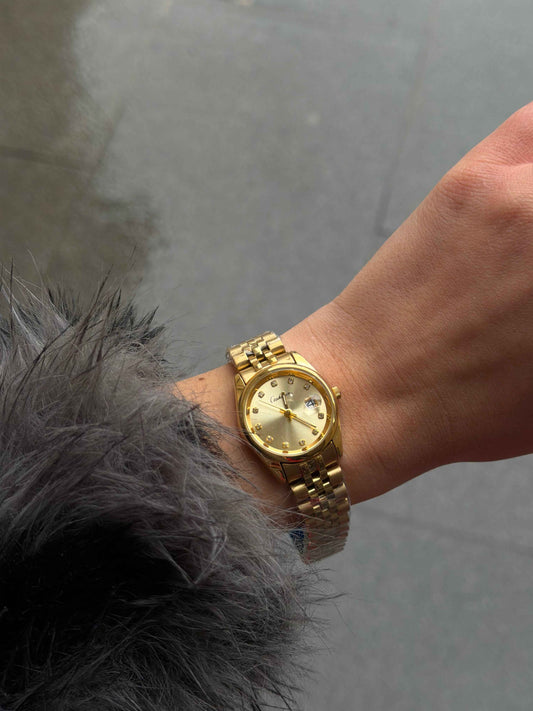 Paris Golden Crystal Αδιάβροχο Ρολόι Premium - Stainless Steel