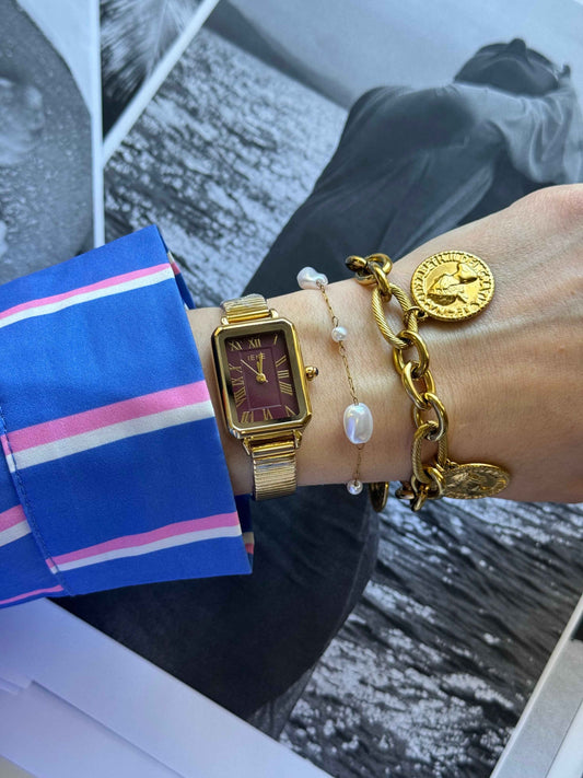 Vintage Burgundy – Γυναικείο Ρολόι Stainless Steel