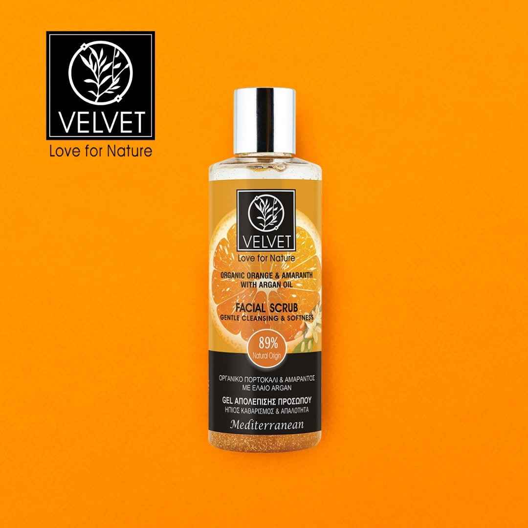 Velvet Love for Nature Organic Orange & Amaranth Facial Scrub- BEAUTY RITUALS