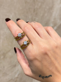 Crystal Wrap Ring – Stainless Steel