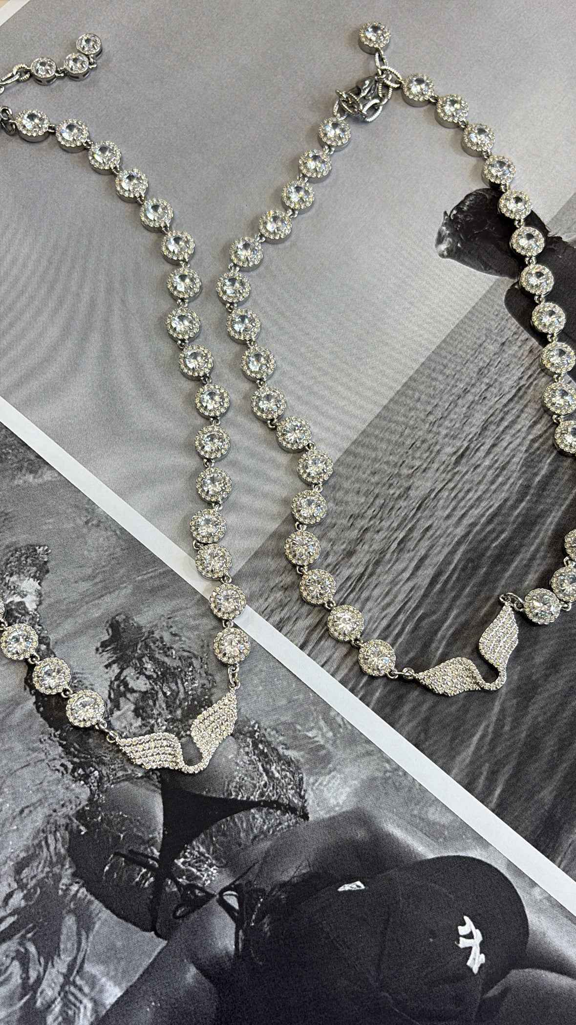 Seraphina Crystal Wings Ατσάλινο Κολιέ / handmade by Kika