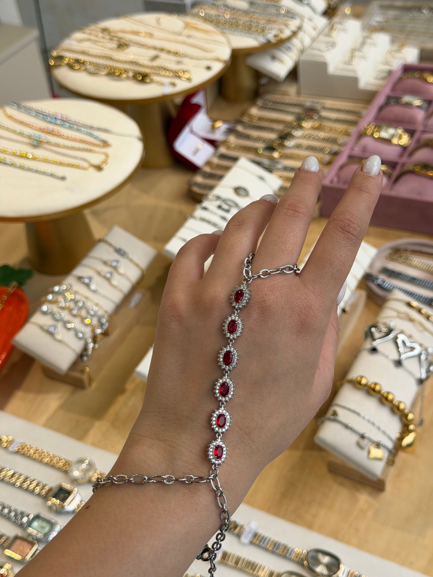 Valeria Ice Ruby ατσάλινο & χειροποίητο