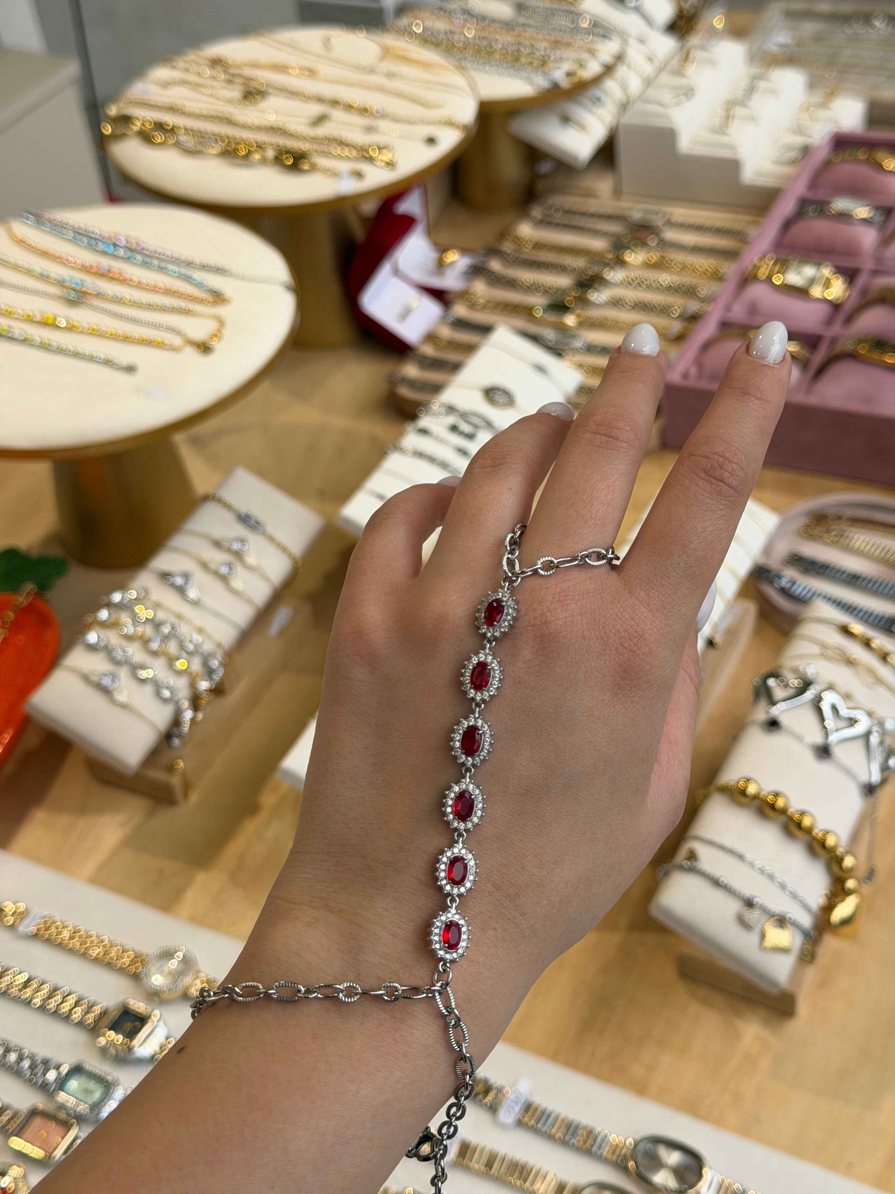 Valeria Ice Ruby ατσάλινο & χειροποίητο