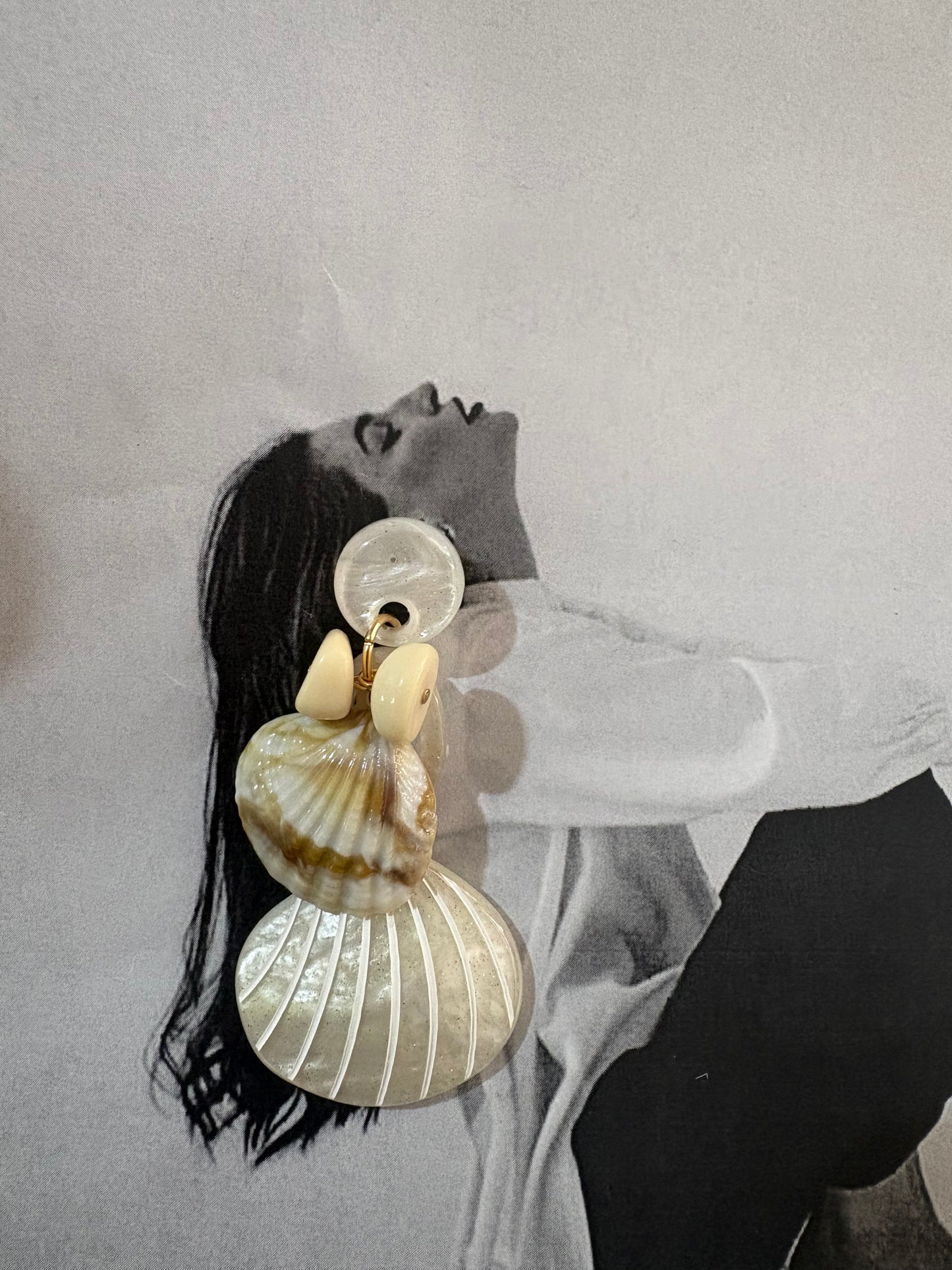 Sculpted Shell - Ατσάλινα Σκουλαρίκια
