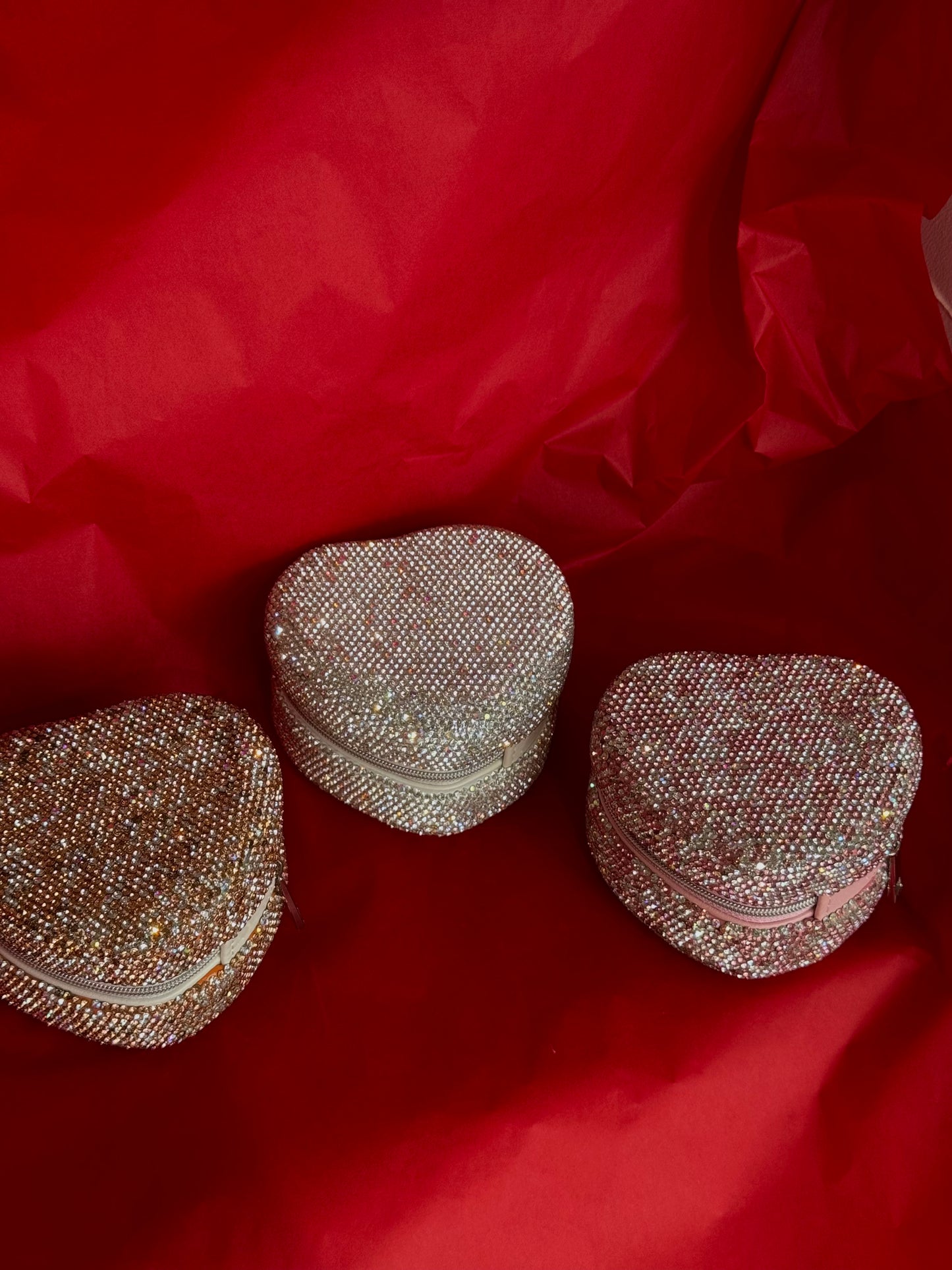 Crystal Heart Jewelry Case