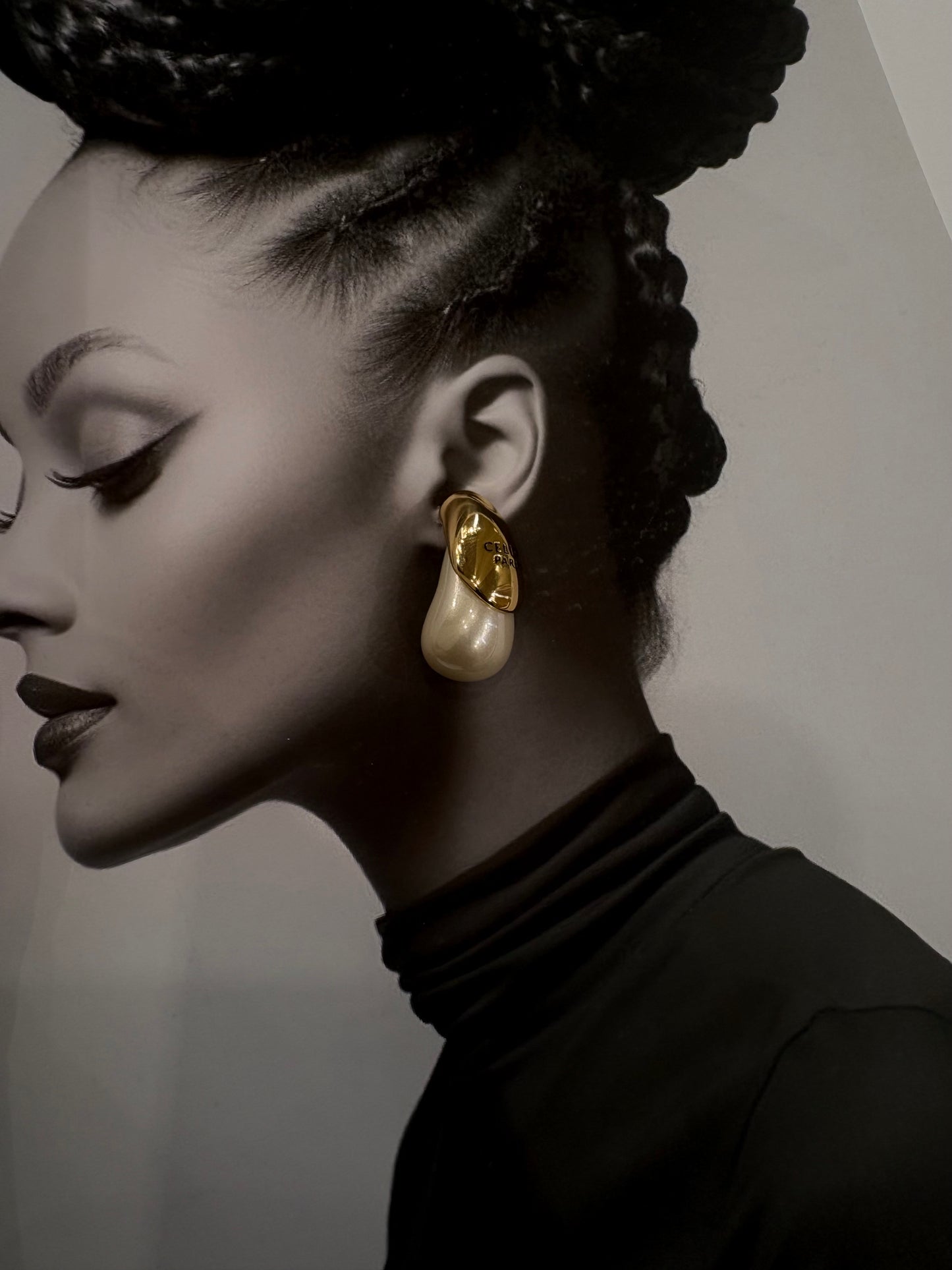 Golden Muse Drop-σκουλαρίκι ανθεκτικός ορείχαλκος