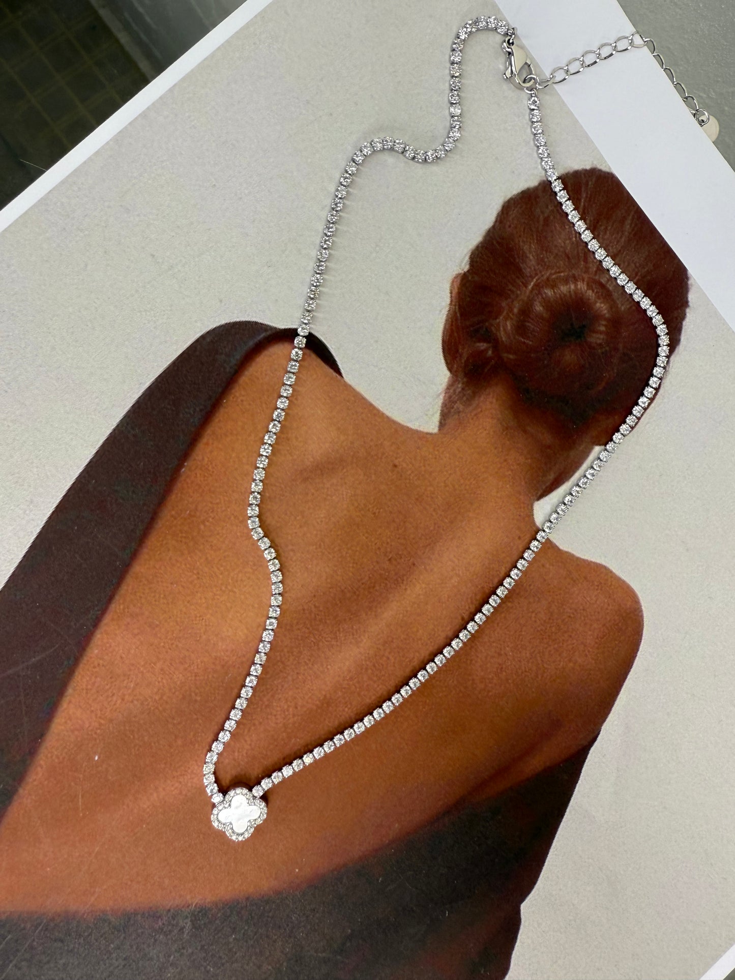 Clover Radiant Line – κολιέ stainless steel