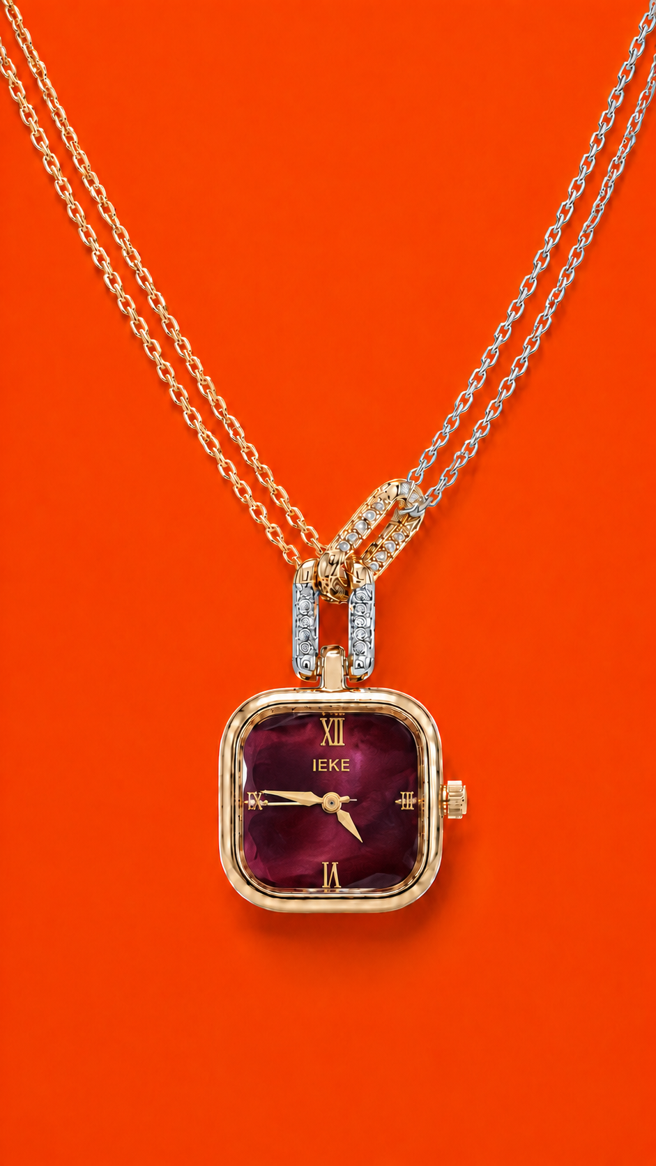 KIKA’S DIAMOND RUBELLITE – Ατσάλινο Ρολόι