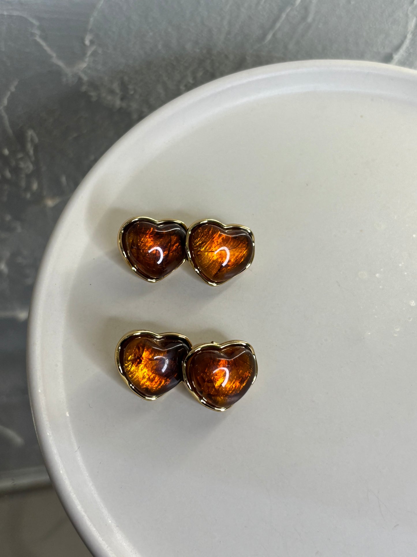 Σκουλαρίκια ατσάλινα σε σχήμα καρδιάς