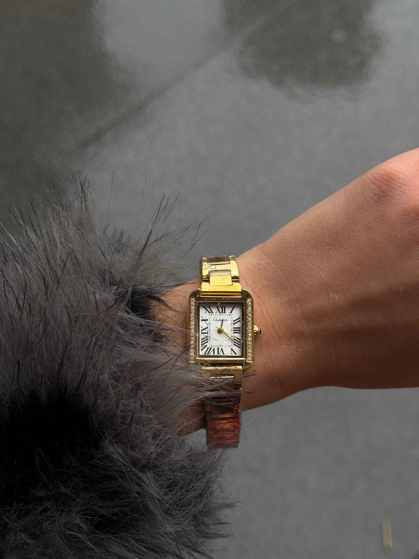 Paris Royale Square Αδιάβροχο Ρολόι Premium - Stainless Steel