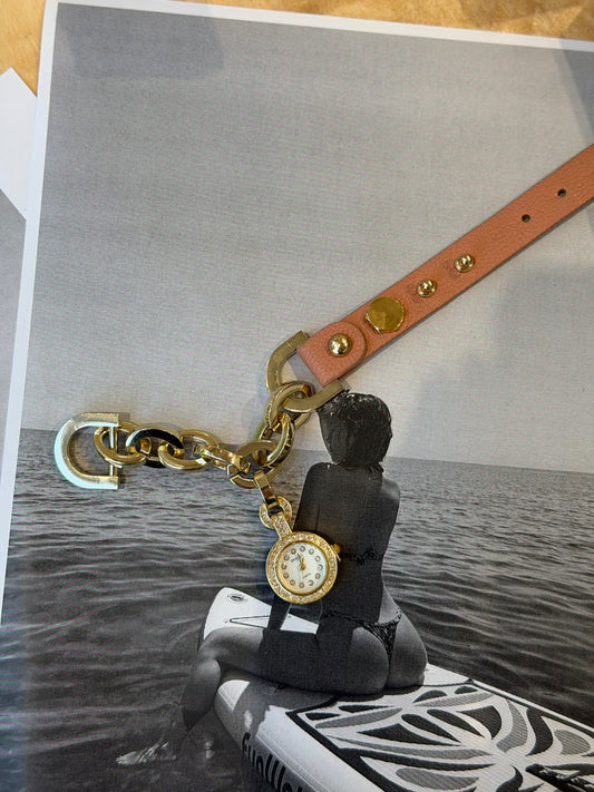 Golden Charm Watch Bracelet