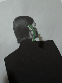 Emerald Crown Statement Ατσάλινο Σκουλαρίκι