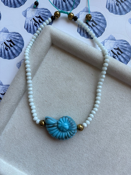“SeaSparkle” Ατσάλινο κολιέ handmade by kika