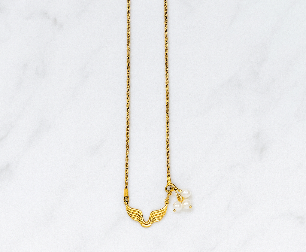 Caroline’s Angelic Pearl Wings χειροποίητα κοσμήματα by Pnoe #VampireDiaries