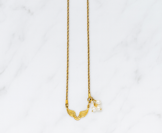 Caroline’s Angelic Pearl Wings χειροποίητα κοσμήματα by Pnoe #VampireDiaries