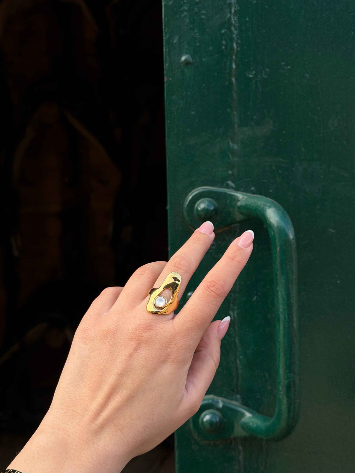 Aurora Pearl Ατσάλινο Δαχτυλίδι